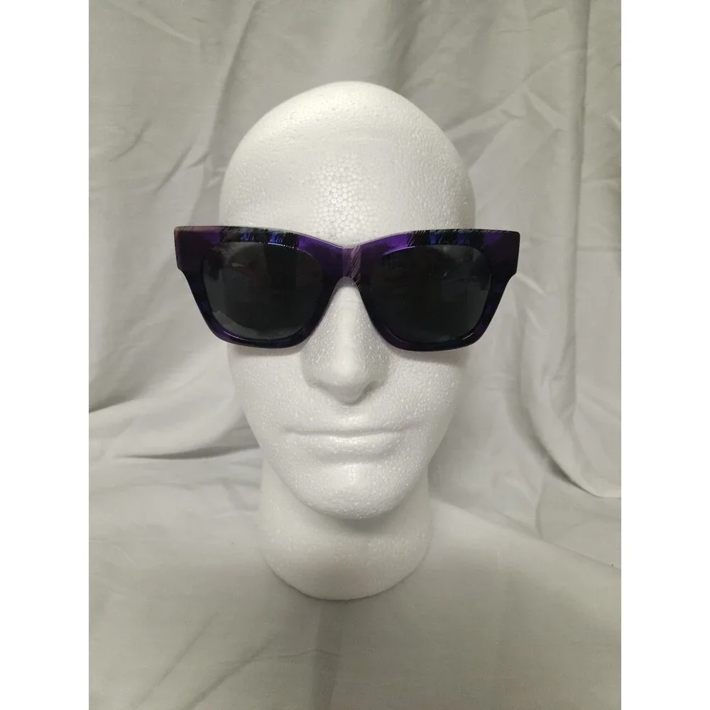 Burberry Cat Eye Women's BE4424 Sunglasses Purple Plaid Frame